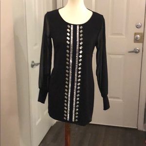 Embellished black tunic/dress